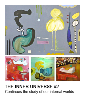 graphic of Barb's Inner Universe painting that links to the Universe #2 gallery